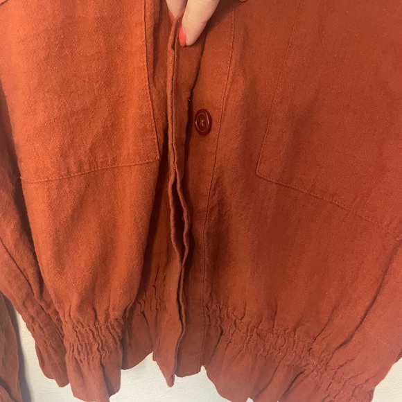 Women’s Mossimo Orange Long Sleeve Shirt Size Medium - Picture 3 of 9